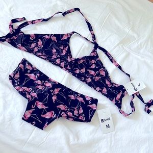 NWT FUSED HAWAII 2 piece “She Can Fly”  Bikini LARGE top / medium Kona bottom